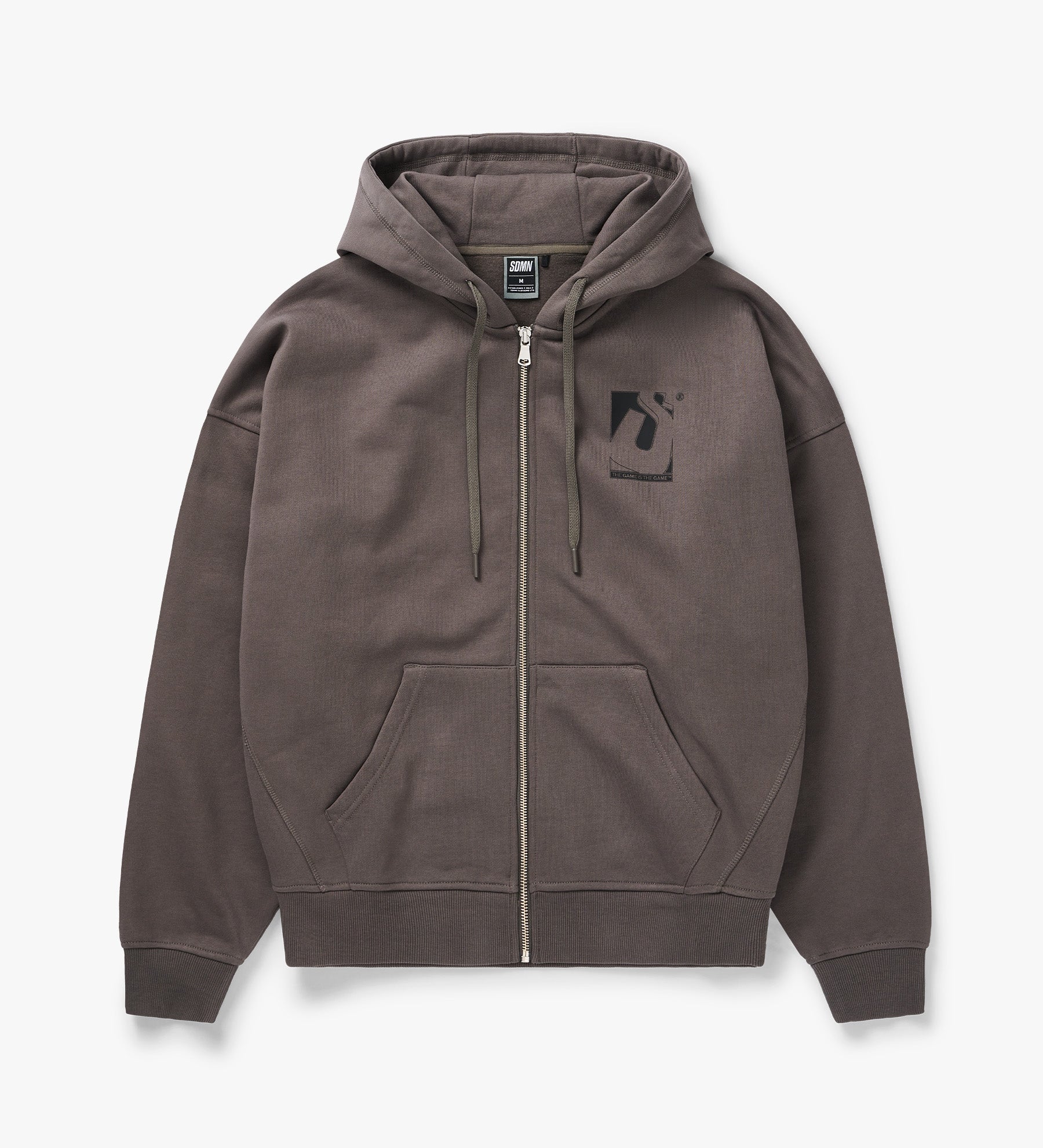 Initial Box Zip Hoodie [Phantom Grey]